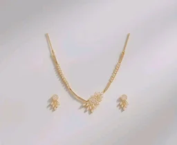 Nilu's Collection Rose Gold Plated AD Stone Studded Anti Tarnish Jewellery Set for Women