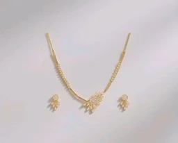 Nilu's Collection Rose Gold Plated AD Stone Studded Anti Tarnish Jewellery Set for Women