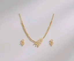 Nilu's Collection Rose Gold Plated AD Stone Studded Anti Tarnish Jewellery Set for Women