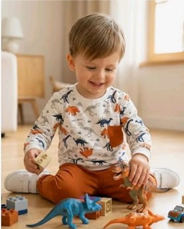Boys Cotton Clothing Set
Full Sleeve Printed T-Shirt & Pant, Soft Cotton Wear Outfit, Comfortable for Wear
- 0-1 y, Dinosaur