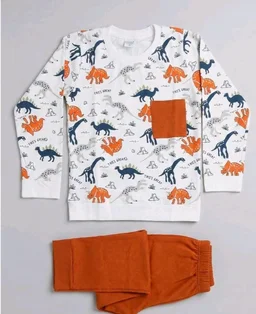 Boys Cotton Clothing Set
Full Sleeve Printed T-Shirt & Pant, Soft Cotton Wear Outfit, Comfortable for Wear
- 0-1 y, Dinosaur