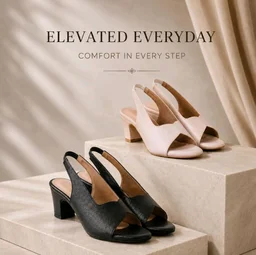 TRASE Ankle Strap Pointed Toe Block Heel Pumps Sandals For Women| Fashionable Sandals, Office, Party and Formal Occasions | Light weight, Soft Footbed, Comfortable & Stylish - (47067)