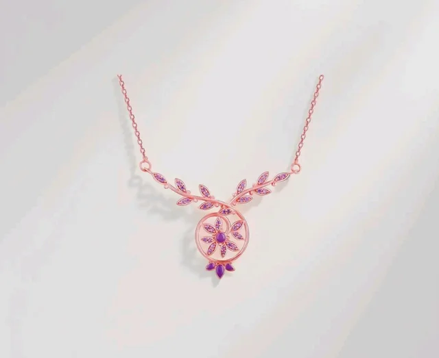 GIVA 925 Silver 18k Gold Plated Rose Gold Zircon Necklace | Gifts for Women & Girls