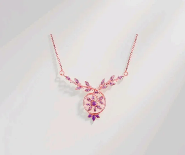 GIVA 925 Silver 18k Gold Plated Rose Gold Zircon Necklace | Gifts for Women & Girls