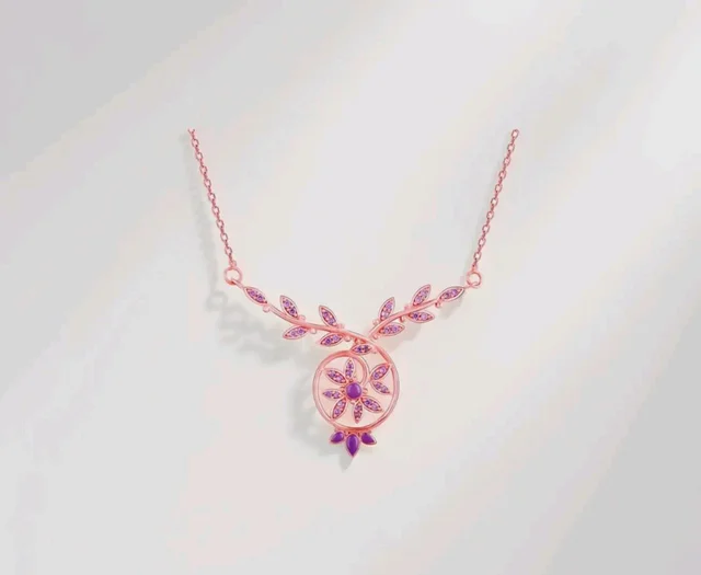 GIVA 925 Silver 18k Gold Plated Rose Gold Zircon Necklace | Gifts for Women & Girls