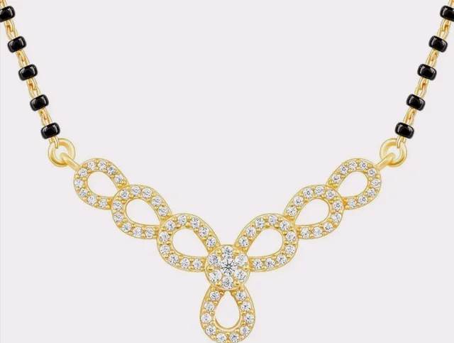 GIVA 925 Silver 18k Gold Plated Rose Gold Plated Mangalsutra Sets | Gifts for Women |Black Bead Necklace