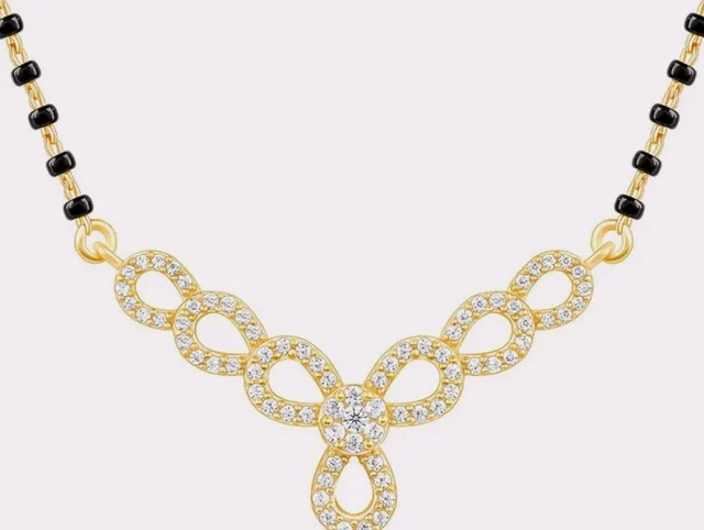 GIVA 925 Silver 18k Gold Plated Rose Gold Plated Mangalsutra Sets | Gifts for Women |Black Bead Necklace