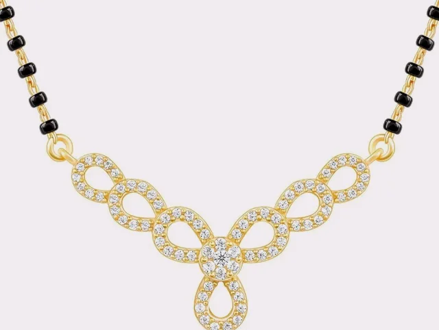 GIVA 925 Silver 18k Gold Plated Rose Gold Plated Mangalsutra Sets | Gifts for Women |Black Bead Necklace