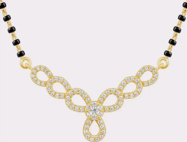 GIVA 925 Silver 18k Gold Plated Rose Gold Plated Mangalsutra Sets | Gifts for Women |Black Bead Necklace