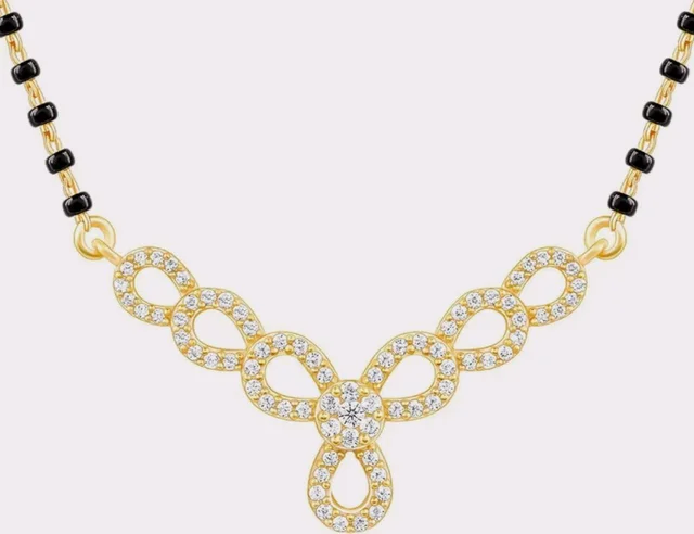 GIVA 925 Silver 18k Gold Plated Rose Gold Plated Mangalsutra Sets | Gifts for Women |Black Bead Necklace