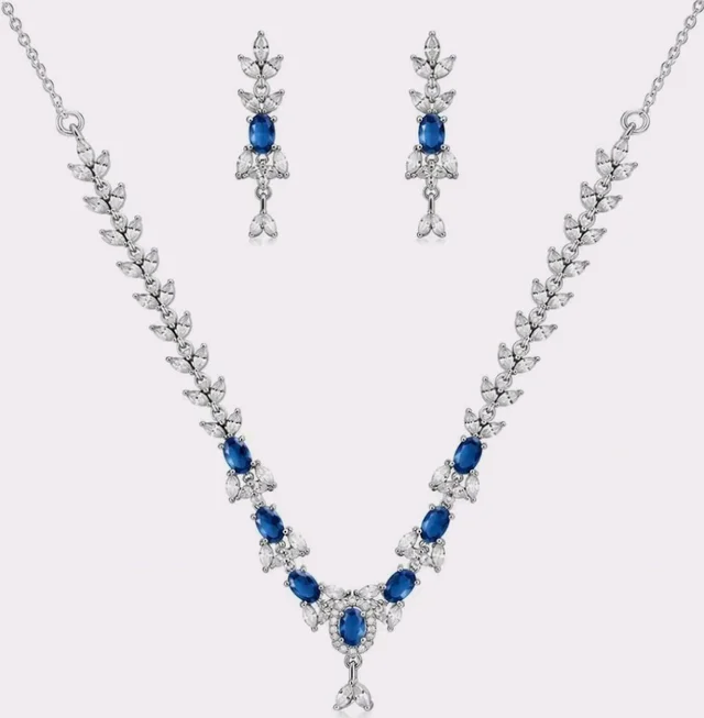 Stylish American Diamond Studded Necklace for Girls and Women,fancy and latest charming design