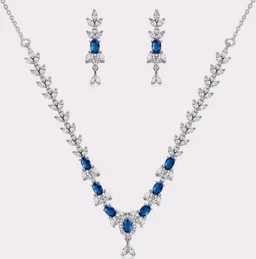 Stylish American Diamond Studded Necklace for Girls and Women,fancy and latest charming design