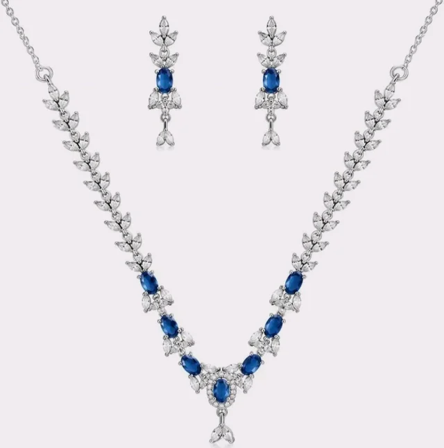 Stylish American Diamond Studded Necklace for Girls and Women,fancy and latest charming design
