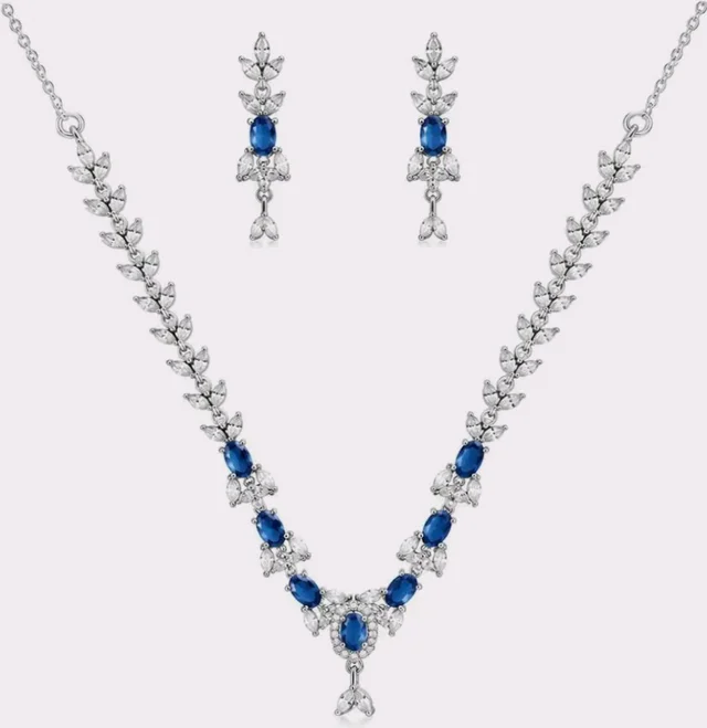 Stylish American Diamond Studded Necklace for Girls and Women,fancy and latest charming design
