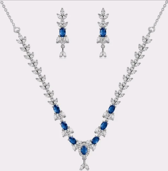 Stylish American Diamond Studded Necklace for Girls and Women,fancy and latest charming design