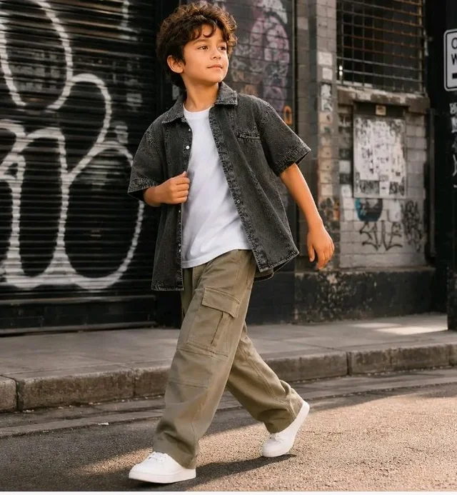 Boys Combo |Graphic Soft Breathable Active Play Tshirt | Cargo Trousers with Utility Pockets | Premium Coordinated Outfit for Active Kids
- 7-8 Y, Olivr & Grey