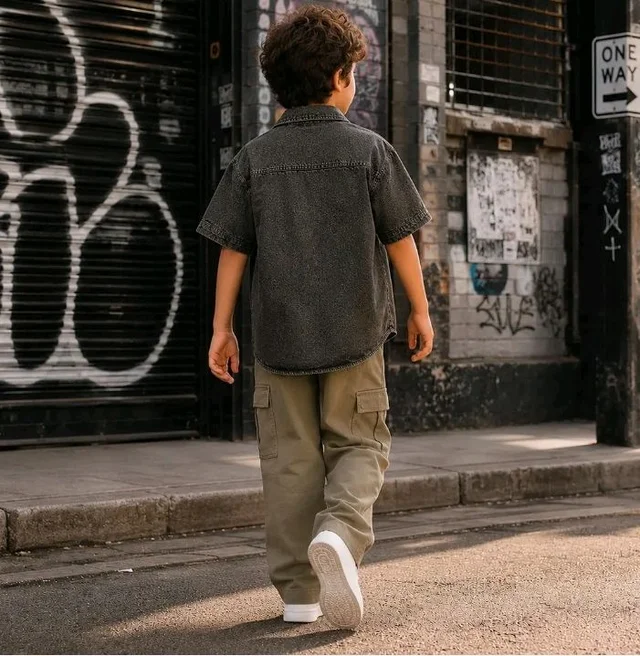 Boys Combo |Graphic Soft Breathable Active Play Tshirt | Cargo Trousers with Utility Pockets | Premium Coordinated Outfit for Active Kids
- 7-8 Y, Olivr & Grey