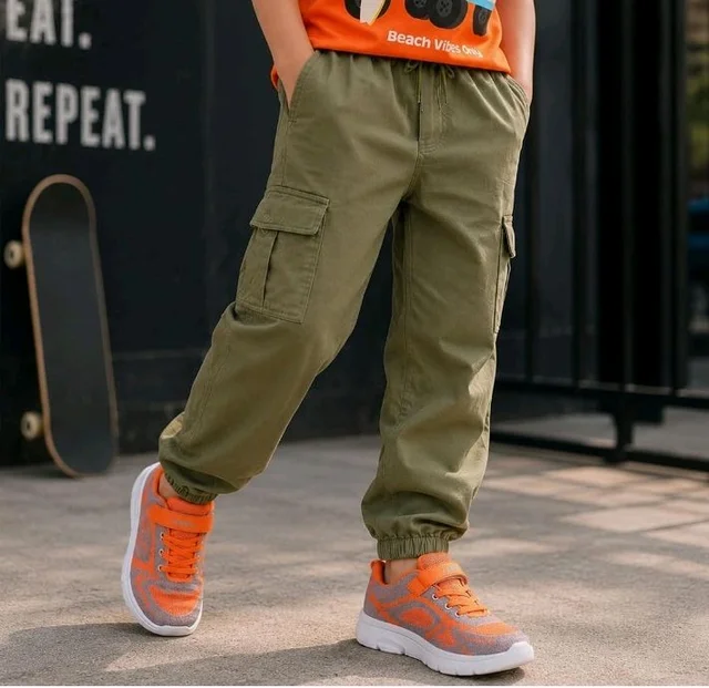 Boys Combo |Graphic Soft Breathable Active Play Tshirt | Cargo Trousers with Utility Pockets | Premium Coordinated Outfit for Active Kids
- 11-12 y, Red & Navy