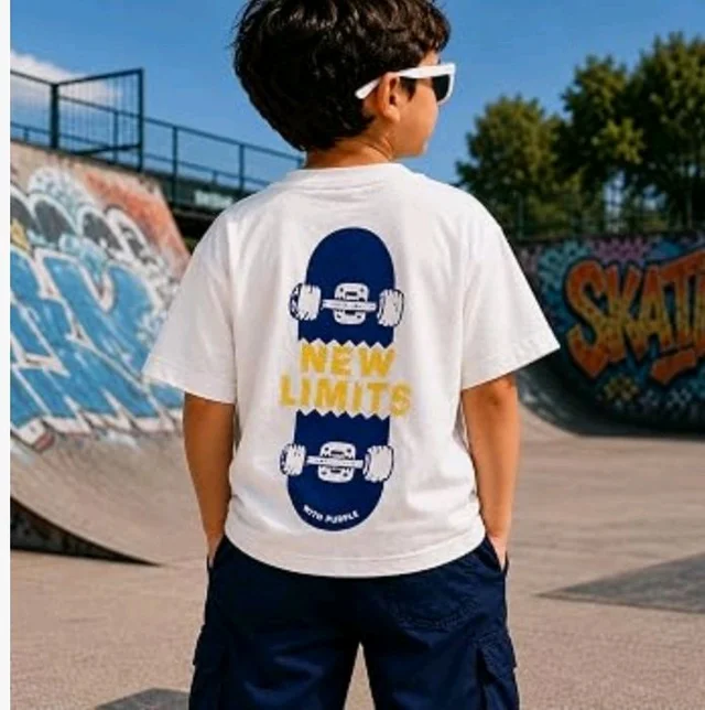 Boys Combo |Graphic Soft Breathable Active Play Tshirt | Cargo Trousers with Utility Pockets | Premium Coordinated Outfit for Active Kids
- 4-5 Y, Dark Navy blue & White
