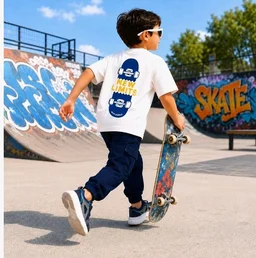 Boys Combo |Graphic Soft Breathable Active Play Tshirt | Cargo Trousers with Utility Pockets | Premium Coordinated Outfit for Active Kids
- 9-10 Y, Dark Navy blue & White