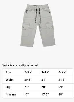 A.T.U.N. (ALL THINGS UBER NICE) Boys Classic Cotton Cargo Pants with Elastic Waist and Adjustable Drawstring | Multi Pocket Utility Comfort Fit Bottom Wear for Kids
- 6-12 M, Light - Grey