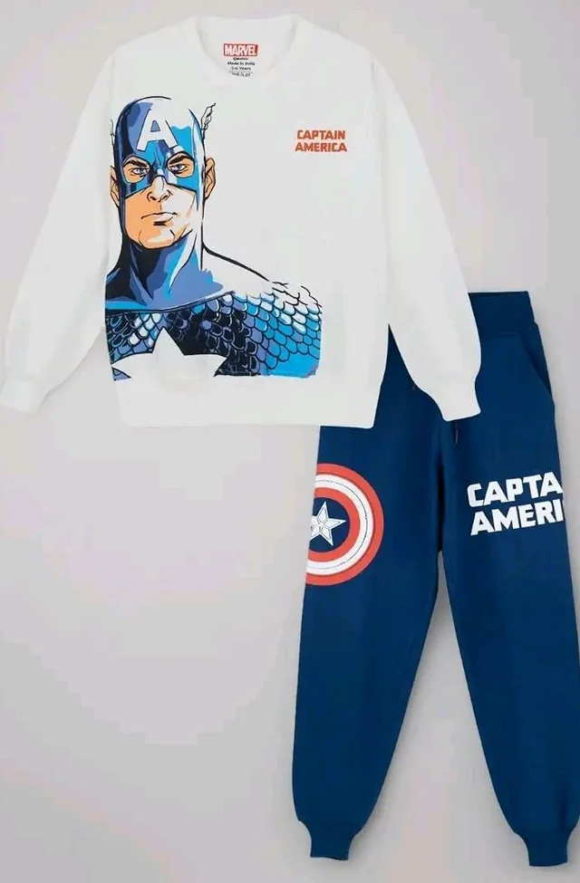 Nap Chief Kids Official Superheros Printed Cotton Co ord set for Boys & Girls, Sweatshirt and Joggers Clothing Set for Casual Wear
- 11-12 Y, Off White