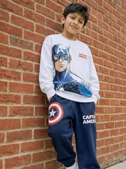 Nap Chief Kids Official Superheros Printed Cotton Co ord set for Boys & Girls, Sweatshirt and Joggers Clothing Set for Casual Wear
- 11-12 Y, Off White