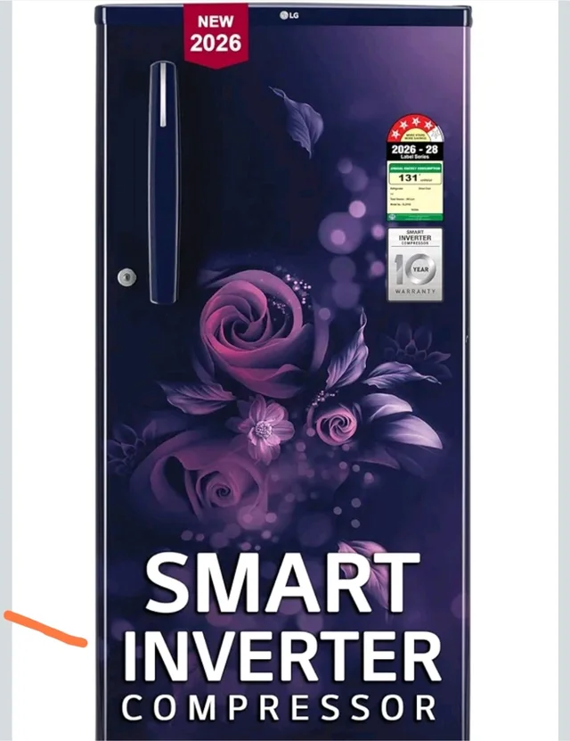 LG 185 L, 4 Star, Smart Inverter, Direct Cool Single Door Refrigerator (GLD1945ZOBE, Blue Euphoria, Base stand with Drawer) - Blue Euphoria