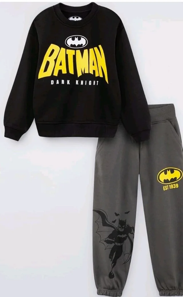 Nap Chief Kids Official Superheros Printed Cotton Co ord set for Boys & Girls, Sweatshirt and Joggers Clothing Set for Casual Wear
- 12- 13 Y, Black &Grey