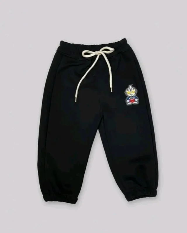 A.T.U.N. (ALL THINGS UBER NICE) Boys Premium Cotton Jogger Pants with Elastic Waist & Adjustable Drawstring | Soft Touch Applique Detail Comfortable Bottom Wear for Kids
- 5-6 Y, Black