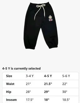 A.T.U.N. (ALL THINGS UBER NICE) Boys Premium Cotton Jogger Pants with Elastic Waist & Adjustable Drawstring | Soft Touch Applique Detail Comfortable Bottom Wear for Kids
- 5-6 Y, Black
