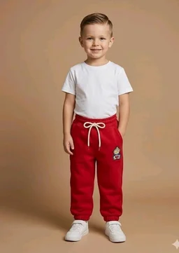 A.T.U.N. (ALL THINGS UBER NICE) Boys Premium Cotton Jogger Pants with Elastic Waist & Adjustable Drawstring | Soft Touch Applique Detail Comfortable Bottom Wear for Kids
- 5-6 Y, Red