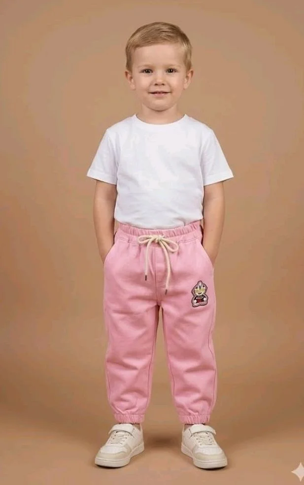 A.T.U.N. (ALL THINGS UBER NICE) Boys Premium Cotton Jogger Pants with Elastic Waist & Adjustable Drawstring | Soft Touch Applique Detail Comfortable Bottom Wear for Kids
- 4-5 Y, Pink