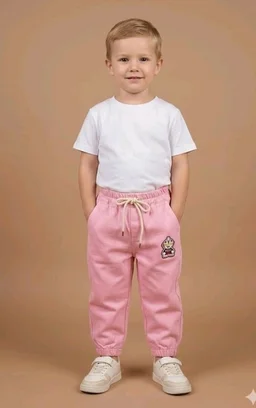 A.T.U.N. (ALL THINGS UBER NICE) Boys Premium Cotton Jogger Pants with Elastic Waist & Adjustable Drawstring | Soft Touch Applique Detail Comfortable Bottom Wear for Kids
- 6-7 Y, Pink
