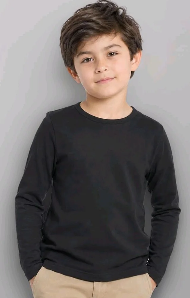 ORANGE SUGAR Kids Full Sleeve T-Shirt | Cotton Round Neck | Soft Breathable Fabric | Casual Wear for Boys & Girls
- 2-3 Y, Black stripes