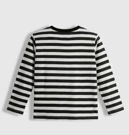 ORANGE SUGAR Kids Full Sleeve T-Shirt | Cotton Round Neck | Soft Breathable Fabric | Casual Wear for Boys & Girls
- 8-9 Y, Black stripes