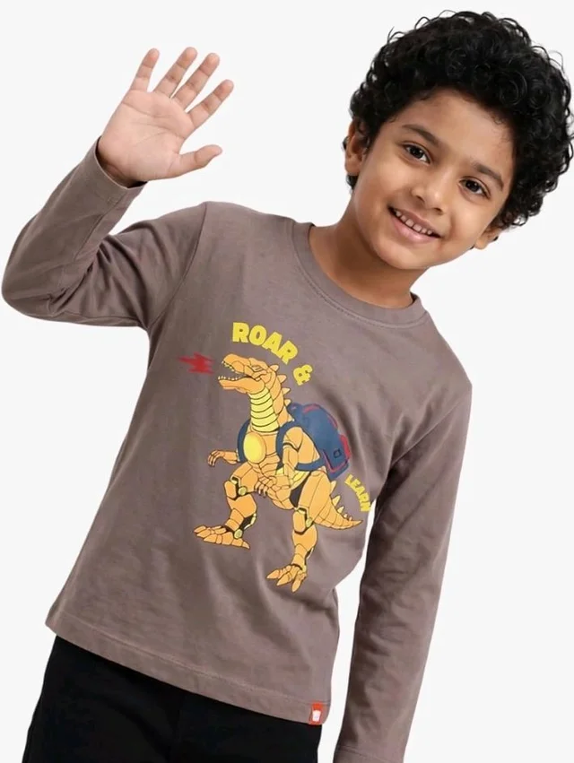 ORANGE SUGAR Kids Full Sleeve T-Shirt | Cotton Round Neck | Soft Breathable Fabric | Casual Wear for Boys & Girls
- 4-5 Y, Backpack Beast