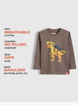 ORANGE SUGAR Kids Full Sleeve T-Shirt | Cotton Round Neck | Soft Breathable Fabric | Casual Wear for Boys & Girls
- 4-5 Y, Backpack Beast