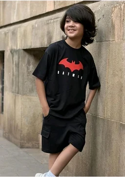 Nap Chief Kids Cotton Official Marvel Superhero's Printed Co ord Sets for Boys & Girls, T Shirt and Shorts for Casual Wear
- 13-14 y, Jet Black