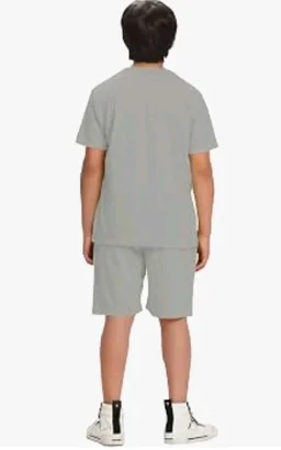 KYDA KIDS® Boys 100% Cotton Oversized T-Shirt Shorts Clothing Set | Kids Co-Ord Set | Half Sleeve T-Shirt with Matching Shorts | Soft Breathable Fabric | Comfortable Stylish Casual Wear
- 7-8 y, Grey