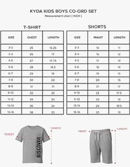 KYDA KIDS® Boys 100% Cotton Oversized T-Shirt Shorts Clothing Set | Kids Co-Ord Set | Half Sleeve T-Shirt with Matching Shorts | Soft Breathable Fabric | Comfortable Stylish Casual Wear
- 7-8 y, Grey