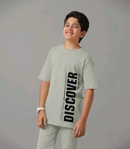 KYDA KIDS® Boys 100% Cotton Oversized T-Shirt Shorts Clothing Set | Kids Co-Ord Set | Half Sleeve T-Shirt with Matching Shorts | Soft Breathable Fabric | Comfortable Stylish Casual Wear
- 7-8 y, Grey