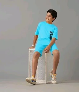KYDA KIDS® Boys 100% Cotton Oversized T-Shirt Shorts Clothing Set | Kids Co-Ord Set | Half Sleeve T-Shirt with Matching Shorts | Soft Breathable Fabric | Comfortable Stylish Casual Wear
- 13-14 Y, Blue