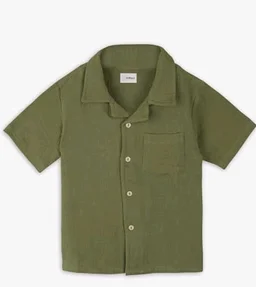 Kidbea Organic Cotton Shirt & Pant Co-ord Set for Kids | Elegant & Comfortable Summer Wear | Stylish Half Sleeve Shirt with Bow & Comfy Shorts
- 4-5 Y, Green