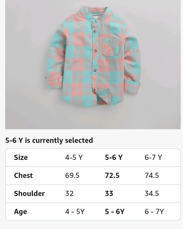 Hopscotch Boys Green Checkered Full-Sleeve Mandarin Shirt
- 5-6 Y, Green