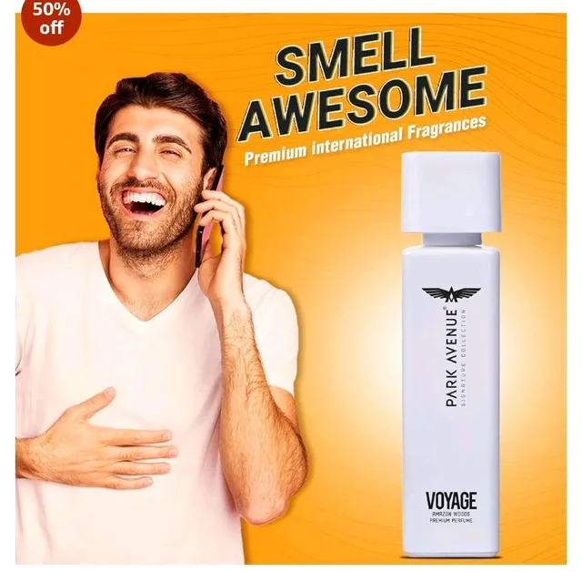 Park Avenue Voyage Signature Collection | Liquid Perfume For Men | Fresh Long-Lasting Aroma Amazon Woods Premium Perfume | 120Ml