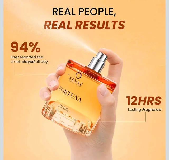 KENAZ Fortuna Long Lasting Perfume For Men & Women 100ML | Dubai Crafted | Floral Fruity With Orange Blossom & Patchouli | Unisex Parfum | 20% Fragrance Oil