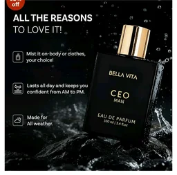 Bella Vita Luxury CEO Man | Long Lasting EDP 100ml | with Lemon, Lavender, Tonka, Mandarin & Vetiver | Premium Fragrance Perfume for Men | Ideal for Every Moment