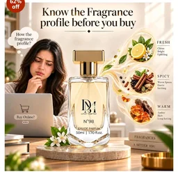 N98 Perfume for Man | Eau De Parfum (EDP) Long-Lasting Luxury Perfume | Amber Woody| Office Wear, Date Night & Daily Use | Premium Parfum Gift For Man - 50ML