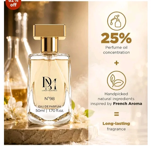 N98 Perfume for Man | Eau De Parfum (EDP) Long-Lasting Luxury Perfume | Amber Woody| Office Wear, Date Night & Daily Use | Premium Parfum Gift For Man - 50ML